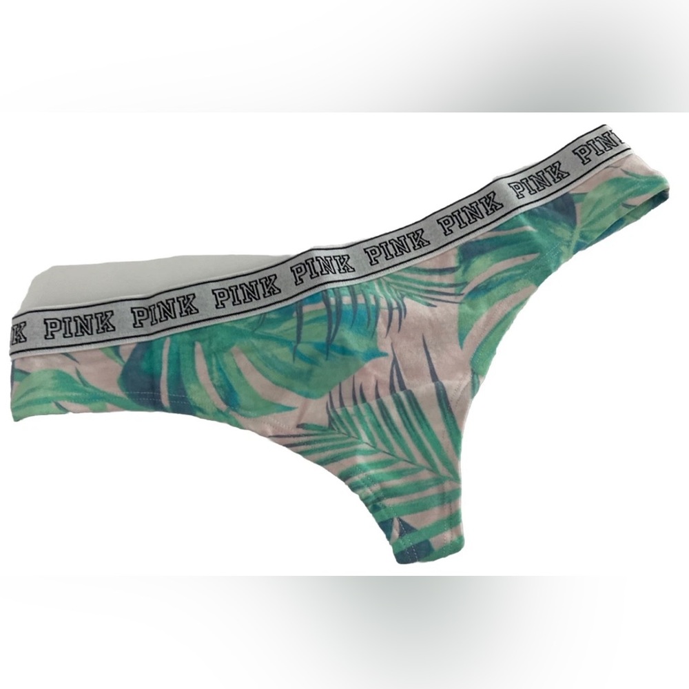 PINK Victoria's Secret Leaf Print Thong Panty